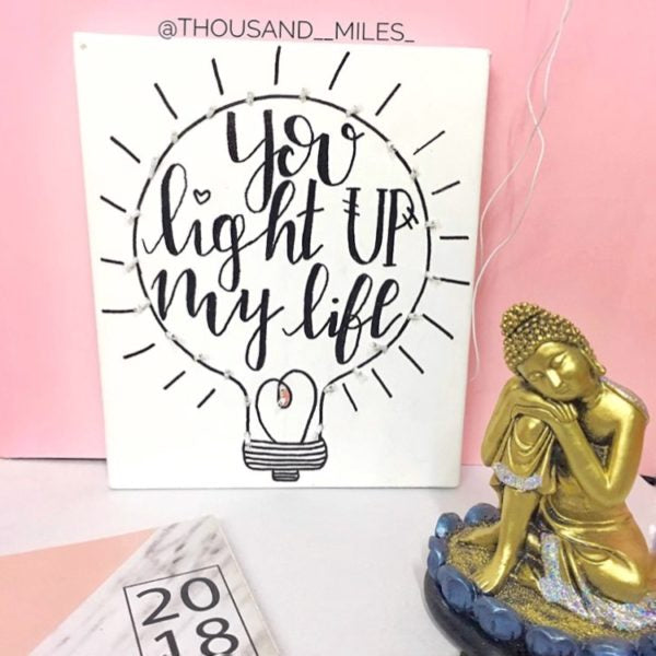 Led canvas frame