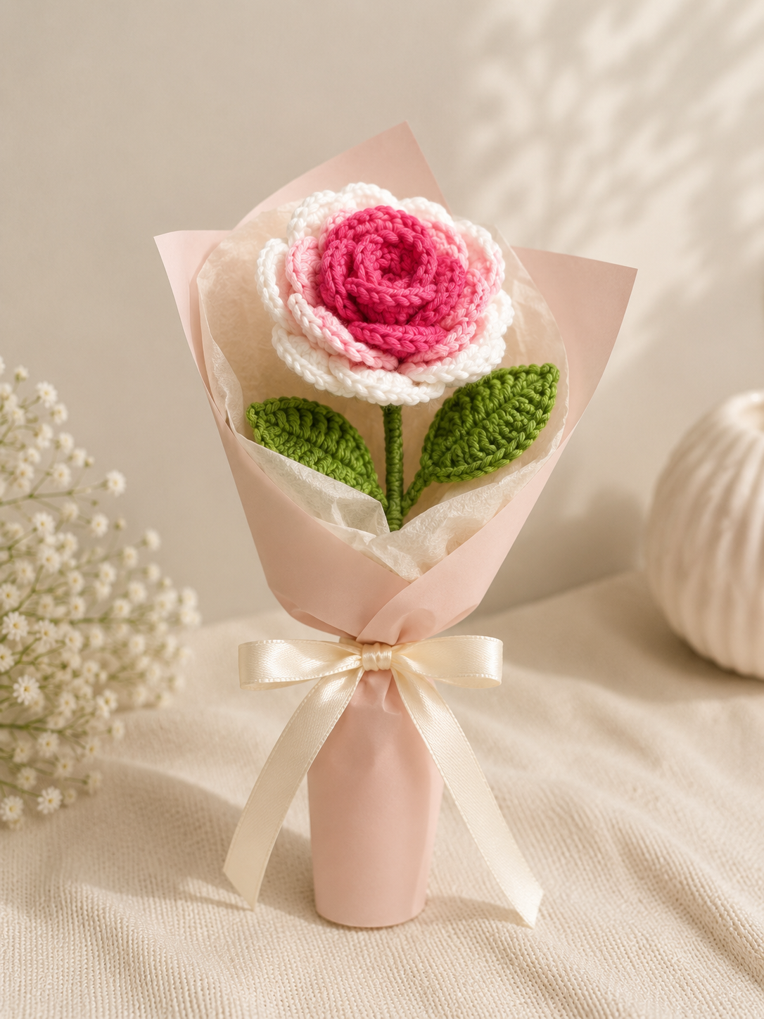 Ombre Rose Handmade Crochet Bouquet 🌸