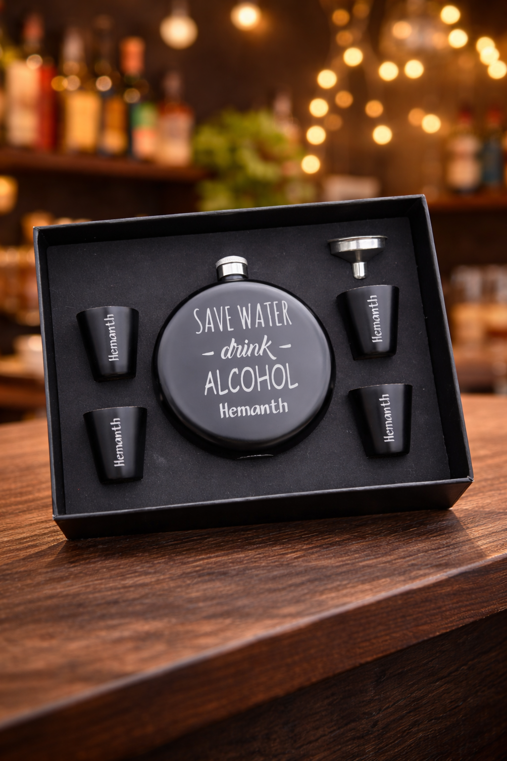The Gentleman’s Personalised Flask Gift Set