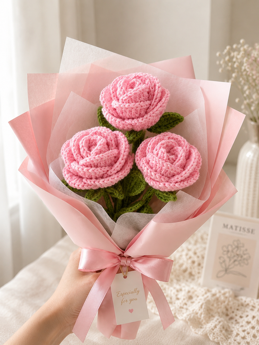 Crochet Rose Bouquet
