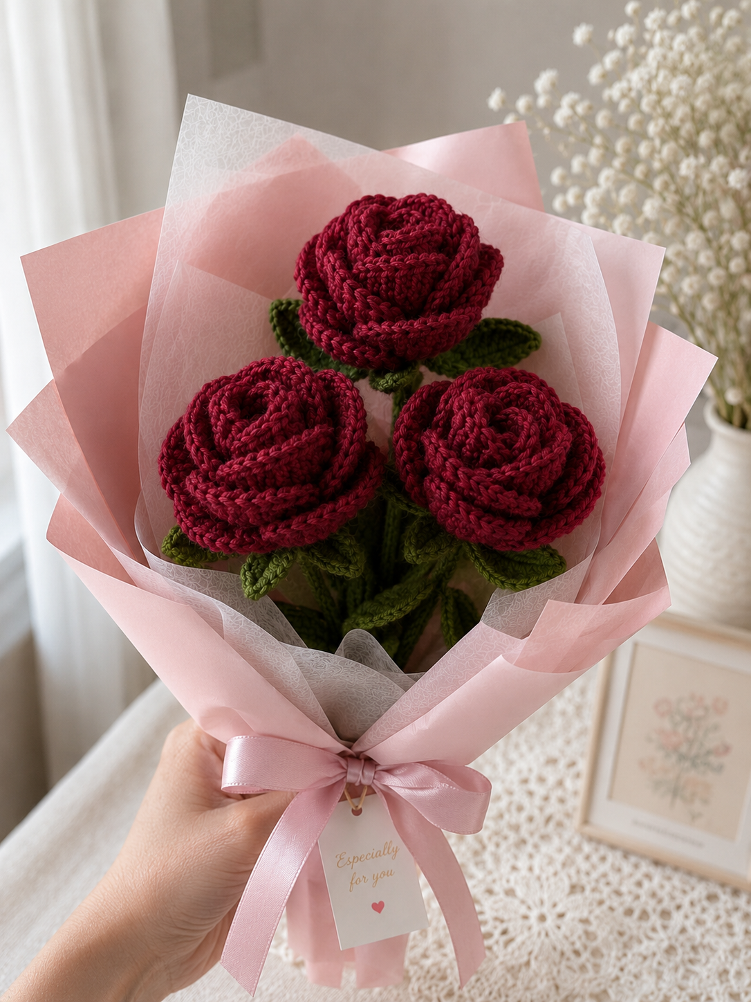 Crochet Rose Bouquet