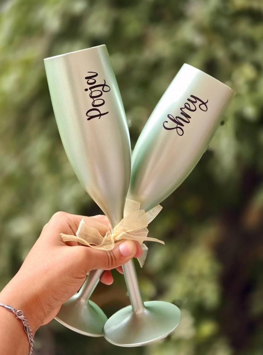 Make It Personal – Custom Champagne Glass Set