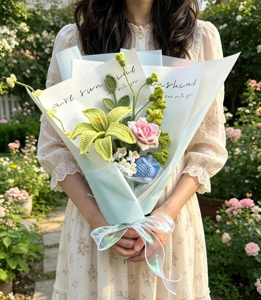 🌿 Crochet Spring Garden Bouquet